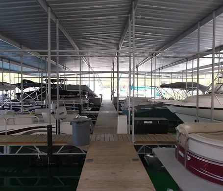 Covered boat slips at Starkey Marina